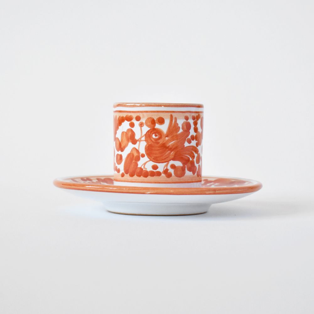 Tazzina da caffè espresso con piattino Arabesco Orange