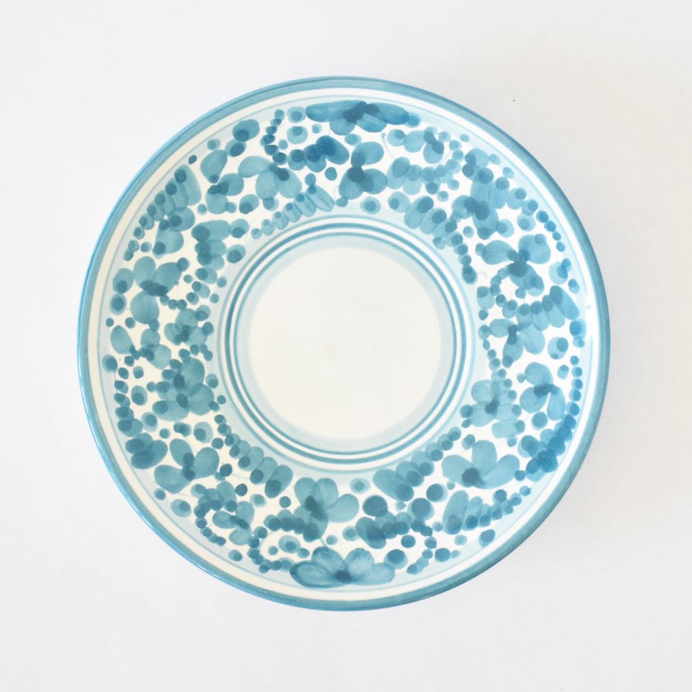 Tazza da cappuccino e piattino Arabesco Turquoise