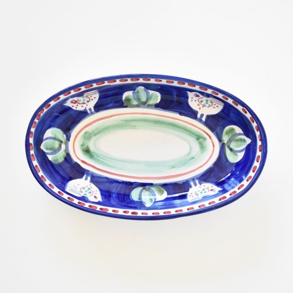 Piatto ovale medio Blu Chicken