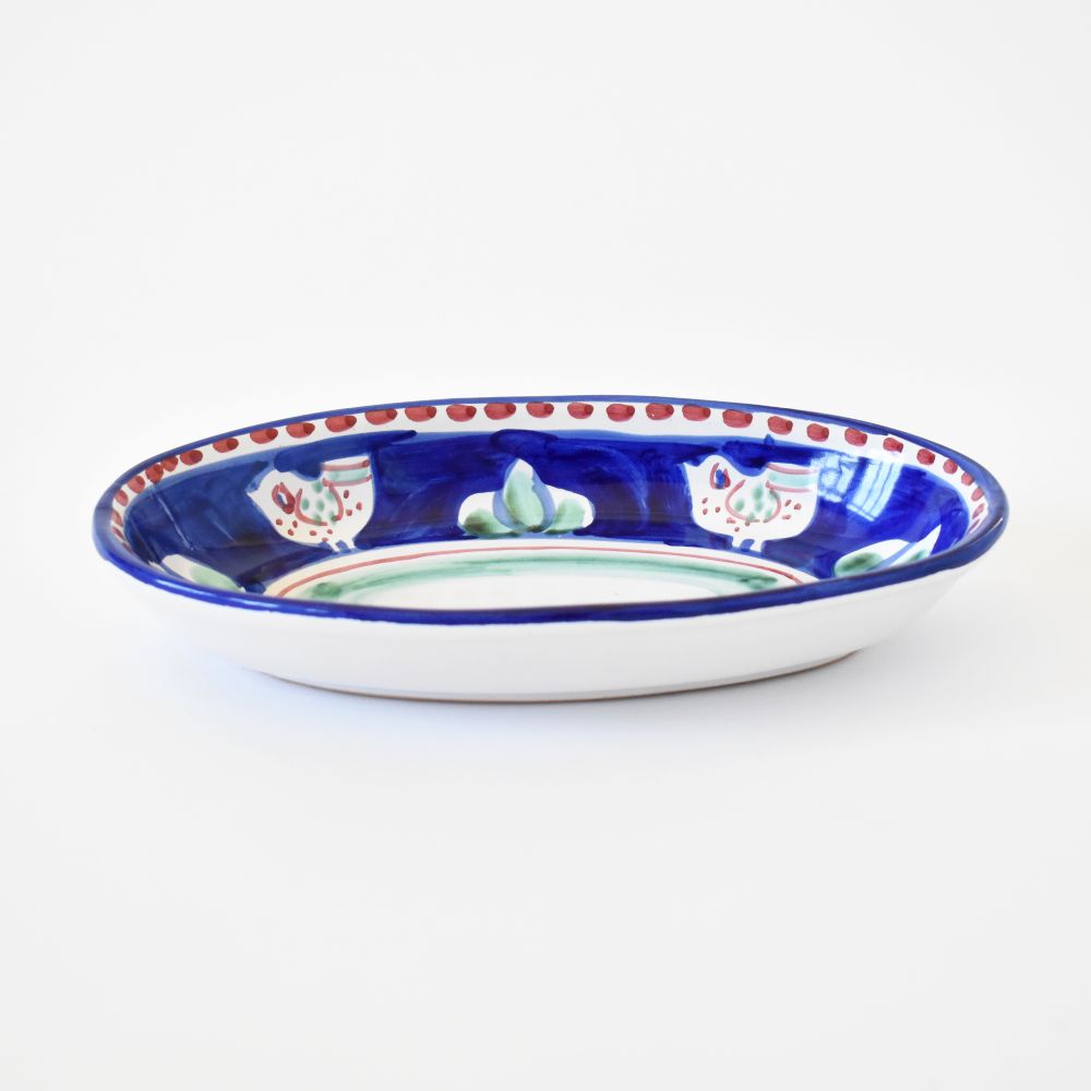 Piatto ovale medio Blu Chicken