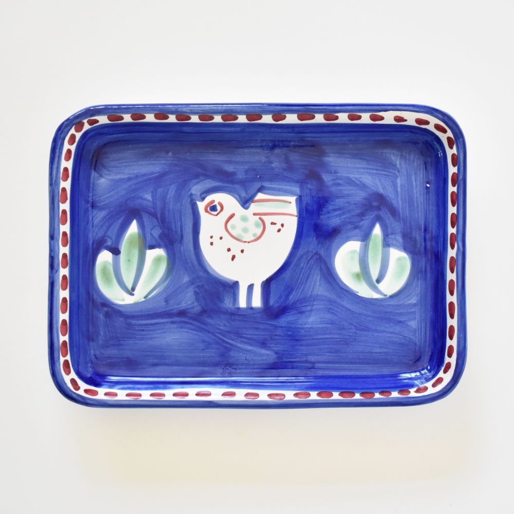 Vassoio di pollo blu