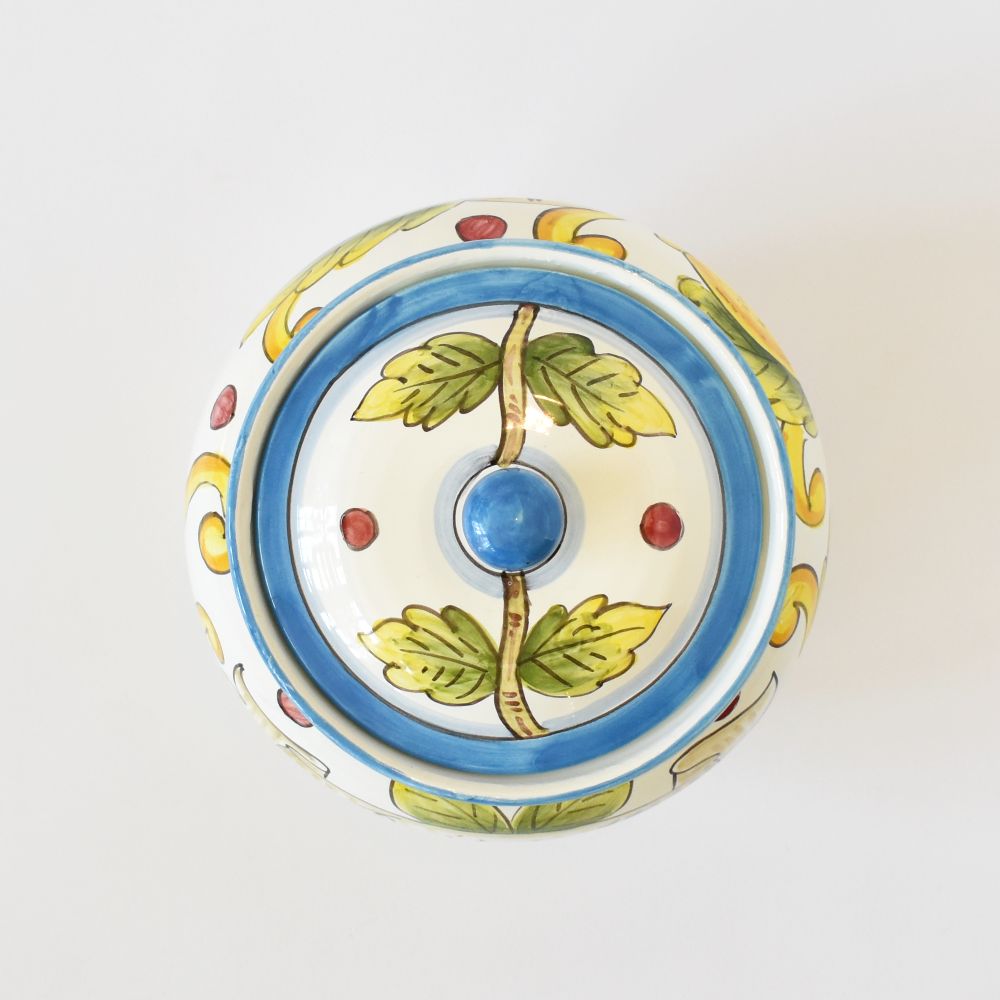 Barattolo biscotti Limoni fondo Bianco 22cm