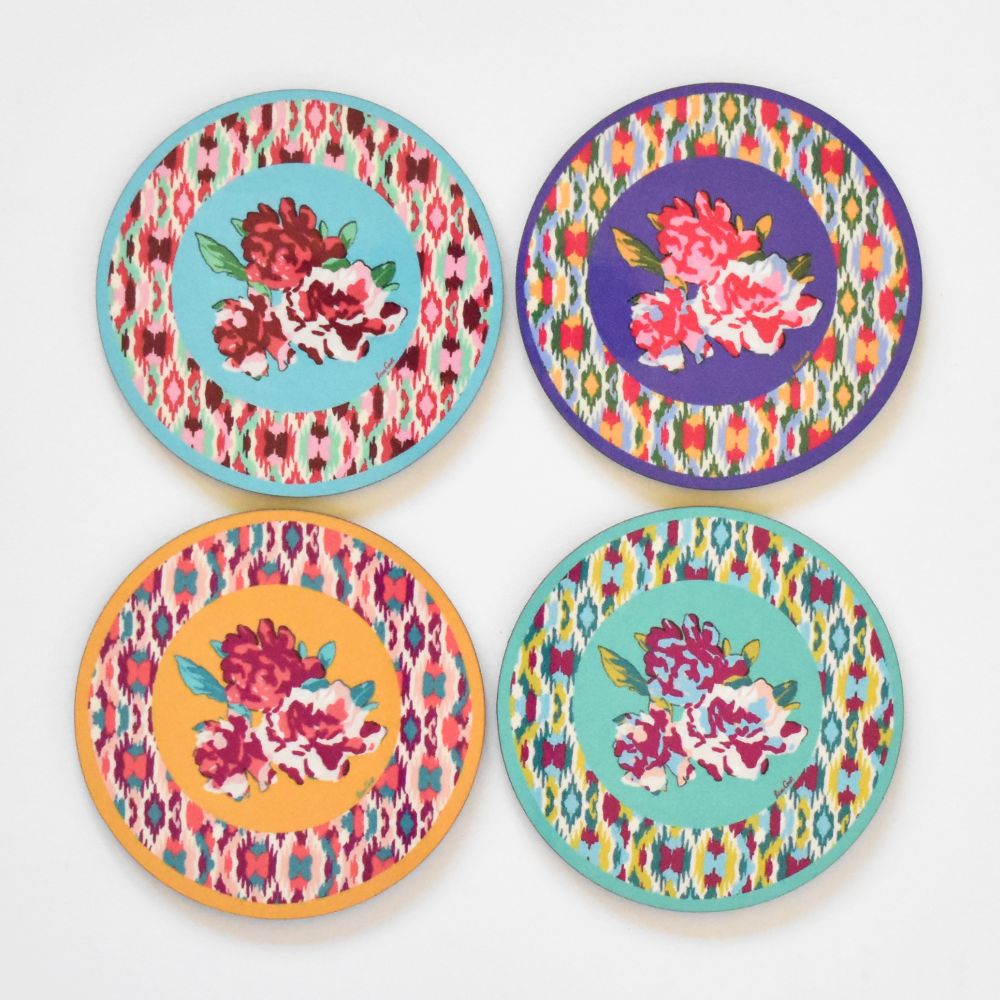 Sottobicchieri per bevande Lisa Corti Dali Peony - set da 4
