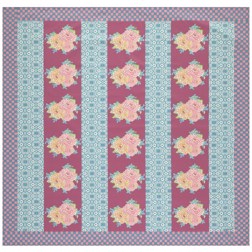 Lisa Corti Corolla Frida Magenta tovaglia quadrata 180x180cm panno