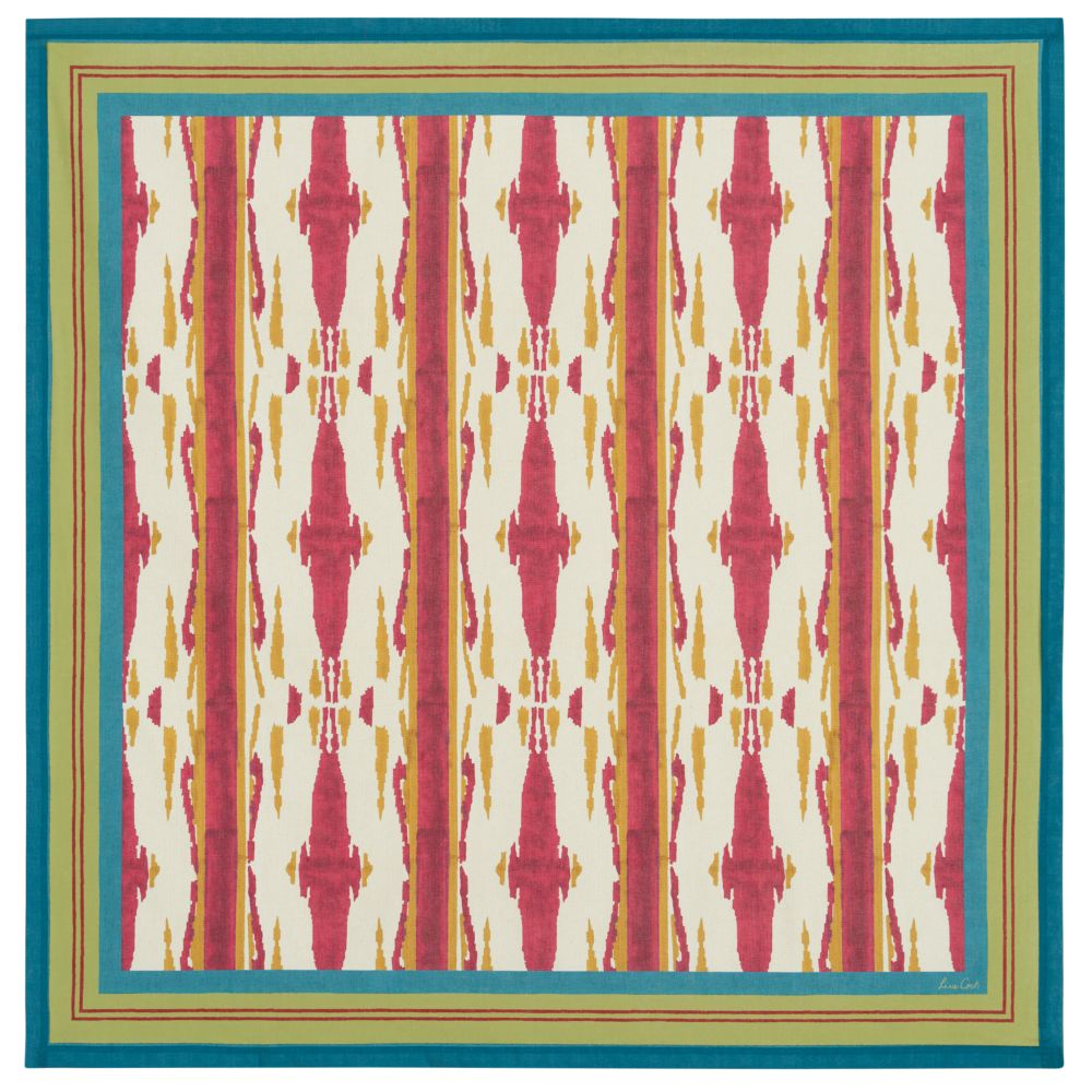 Tovaglia quadrata piccola Lisa Corti Flame Aubergine Gold 110x110cm