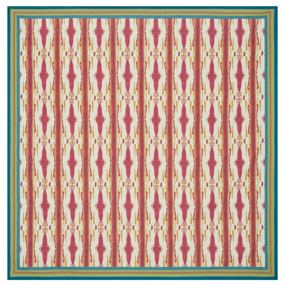 Tovaglia Lisa Corti Flame Aubergine Gold in cotone 220x220cm quadrata