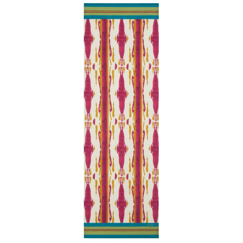 Lisa Corti Flame Aubergine Gold runner da tavolo 50x150cm doppio tappeto