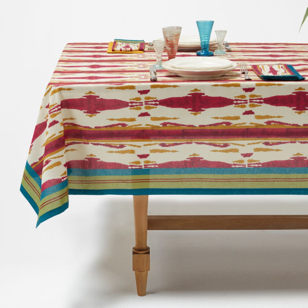 Lisa Corti Flame Aubergine Gold tovaglia quadrata 180x180cm