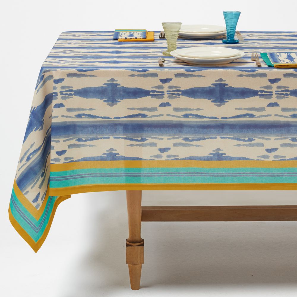 Lisa Corti Flame Blue Pervinch tovaglia da pranzo 180x350cm