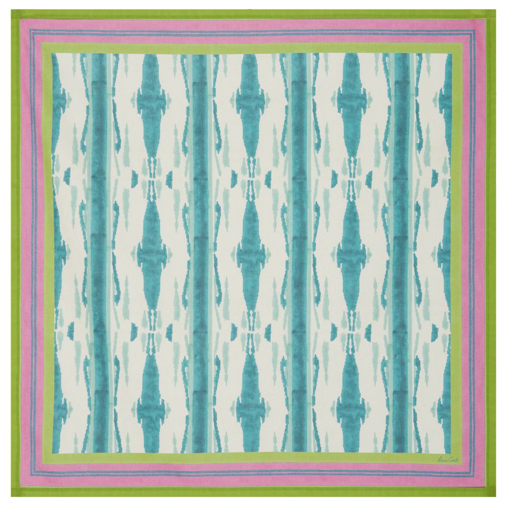 Lisa Corti Flame Peacock Veronese tovaglia quadrata piccola 110x110cm