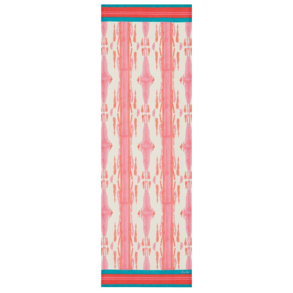 Lisa Corti Flame Pink Lacquer Red Runner da tavolo 50x150cm doppio tappeto