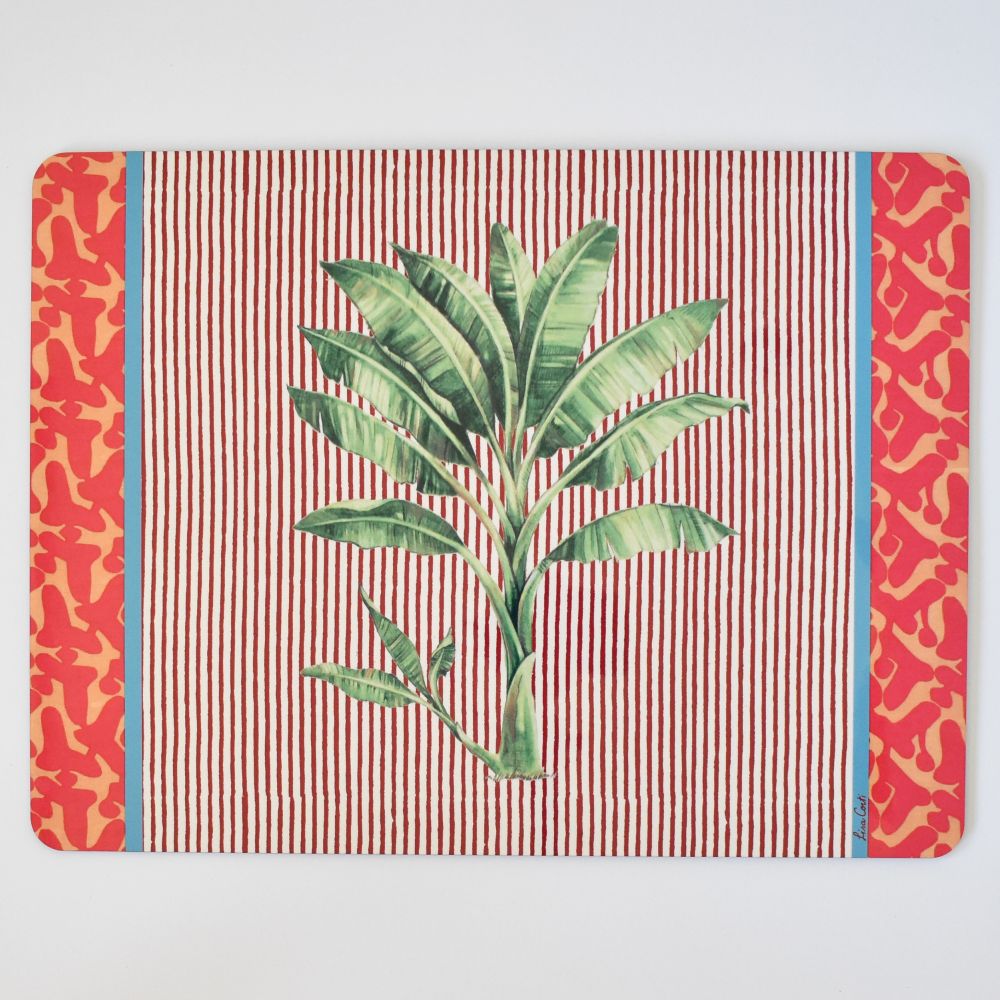 Tovaglietta americana Lisa Corti Banano Pink con retro in sughero - 30x40cm