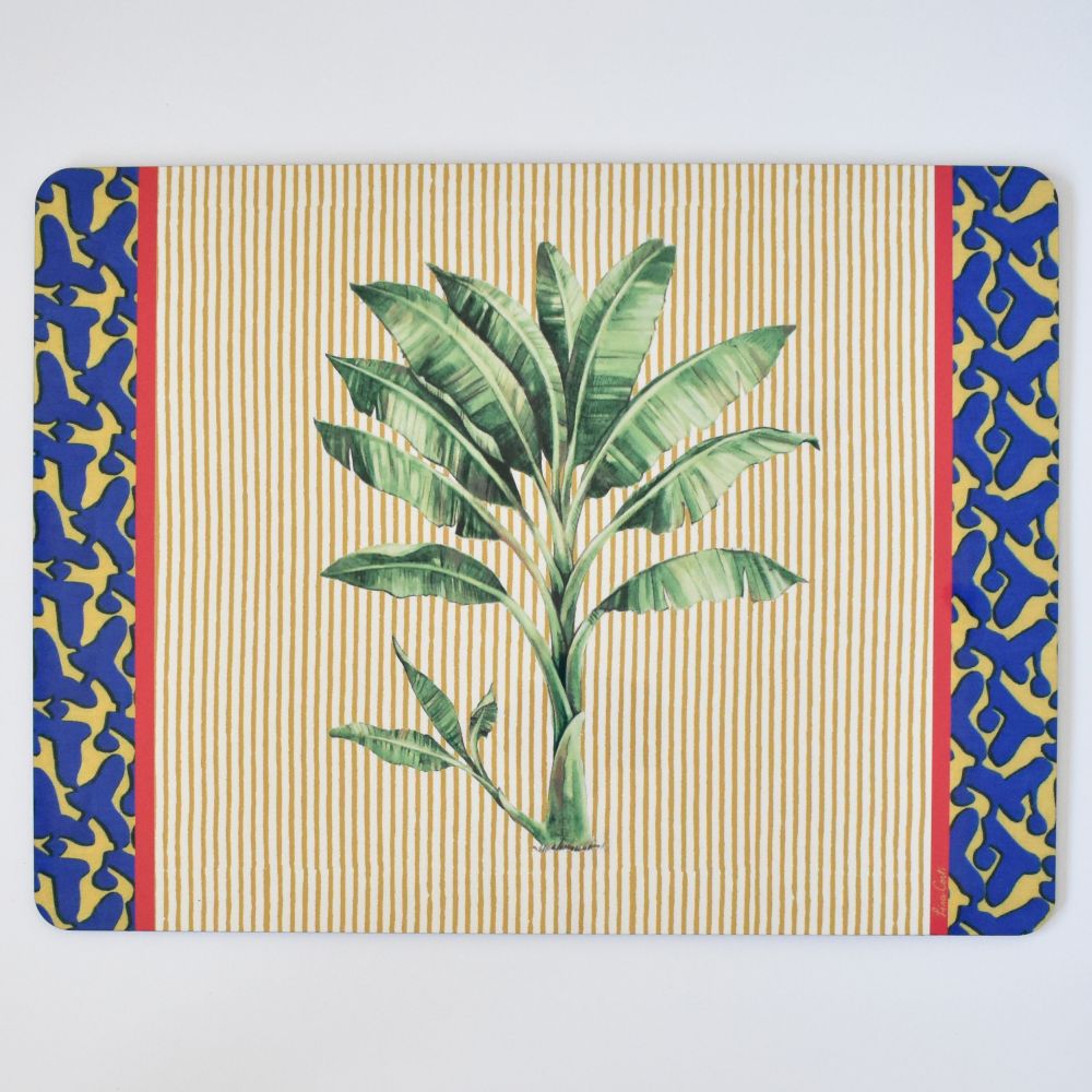 Tovaglietta americana Lisa Corti Banano Yellow con retro in sughero - 30x40cm