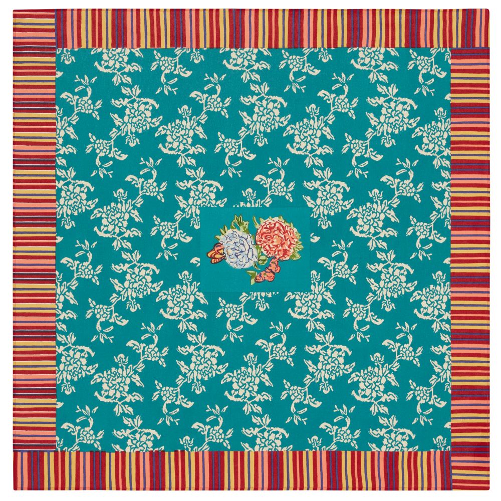 Lisa Corti Kandem Queen Green tovaglia quadrata piccola in tessuto 110x110cm