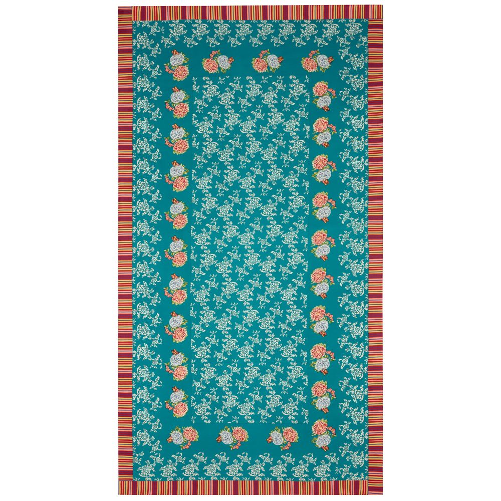 Lisa Corti Kandem Queen Green tovaglia da pranzo in cotone 180x350cm