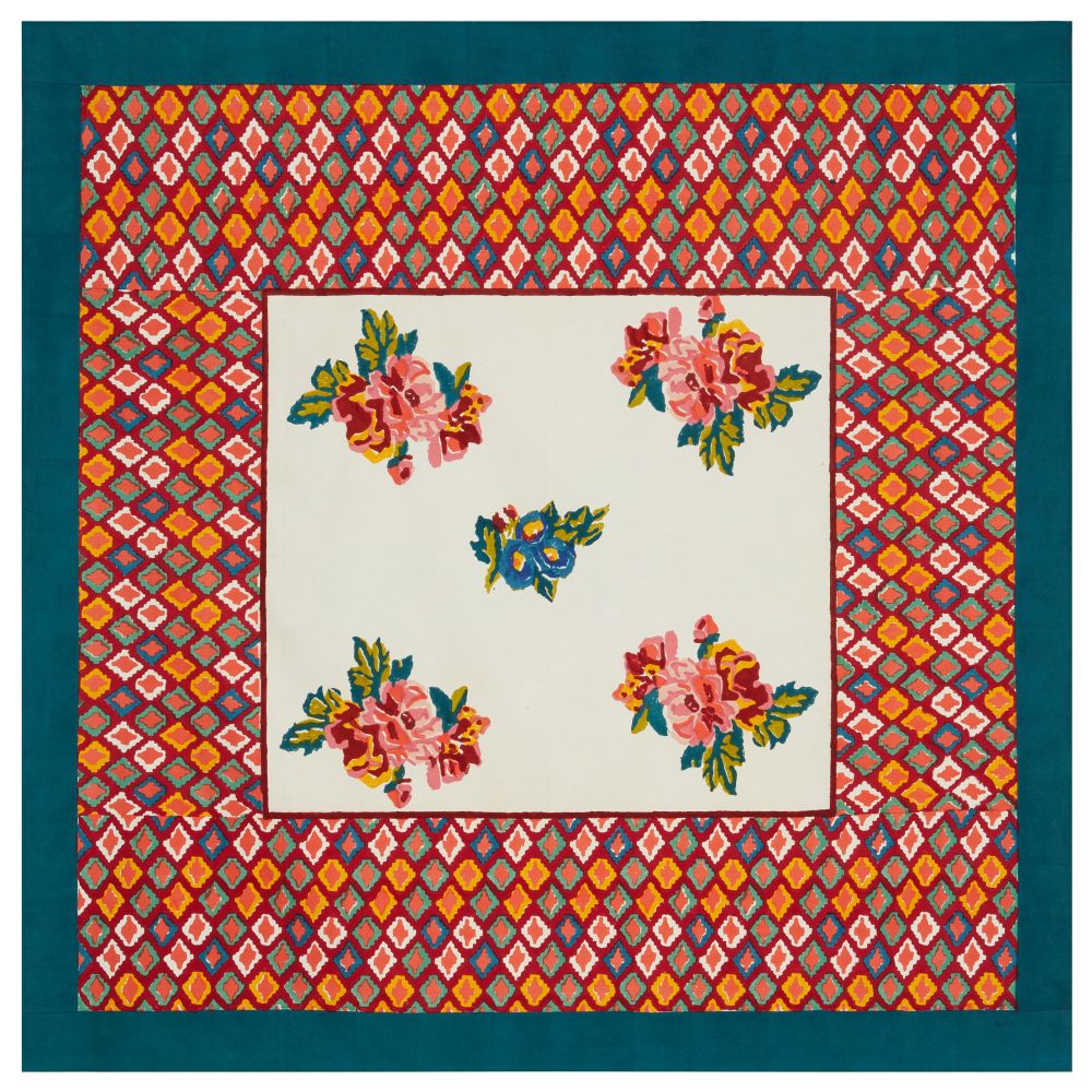 Lisa Corti Lisa Bouquet Crema tovaglia quadrata 180x180cm
