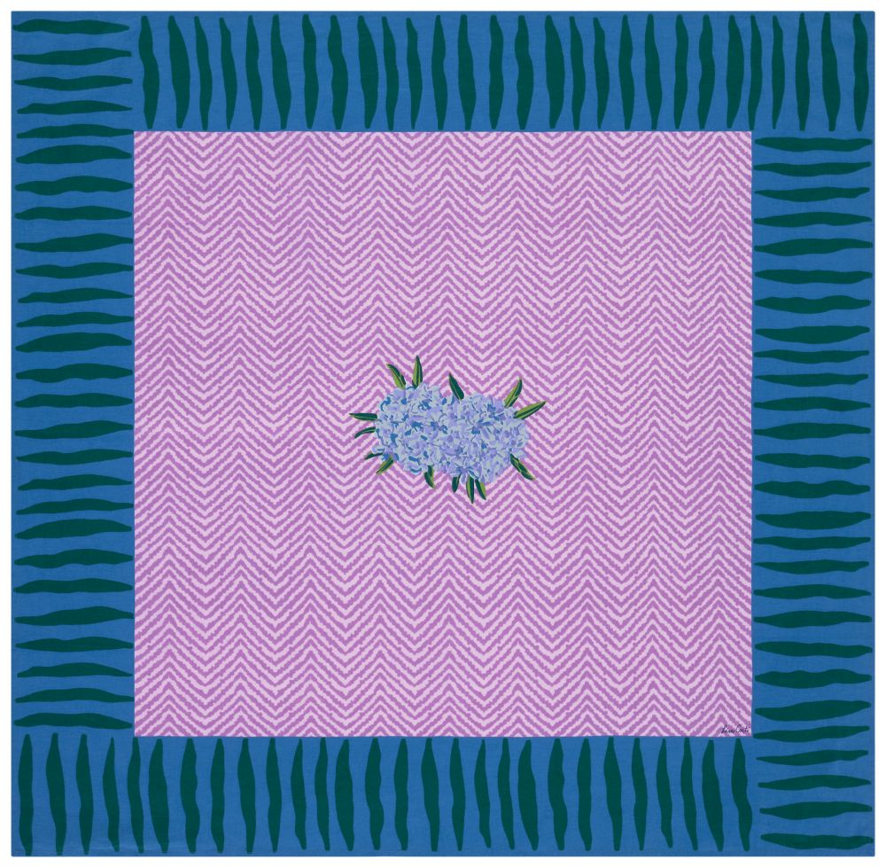 Tovaglia quadrata piccola Lisa Corti Oleander Lilac 110x110cm