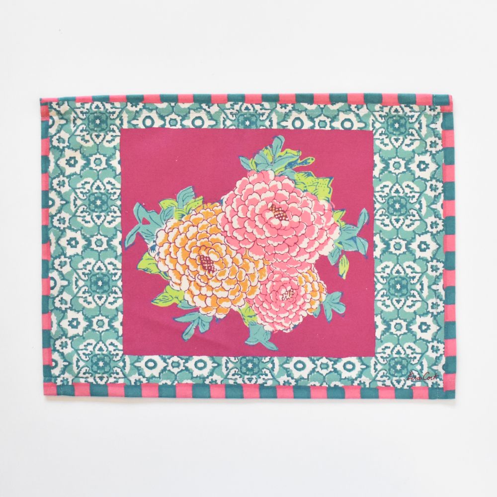 Tovagliette Lisa Corti Corolla Frida Magenta 35x48cm - set da 4