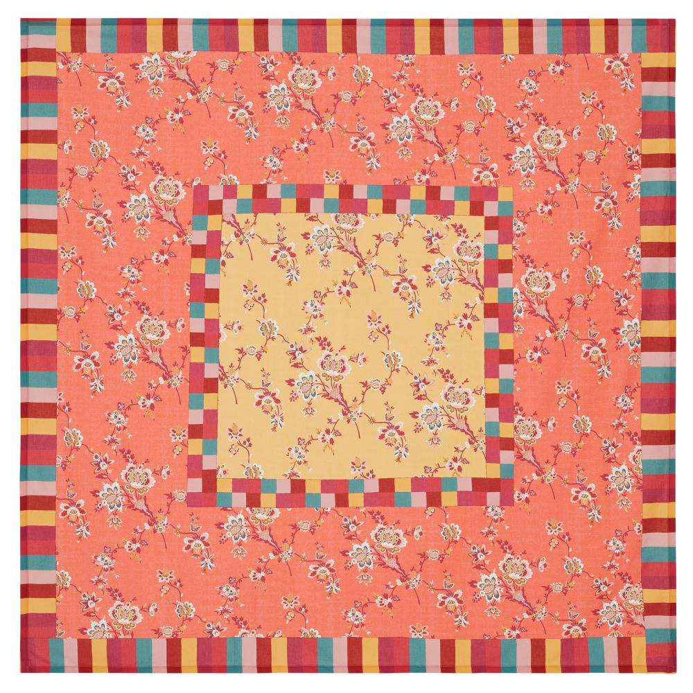 Lisa Corti Swiss Geranium Yellow tovaglia quadrata 180x180cm