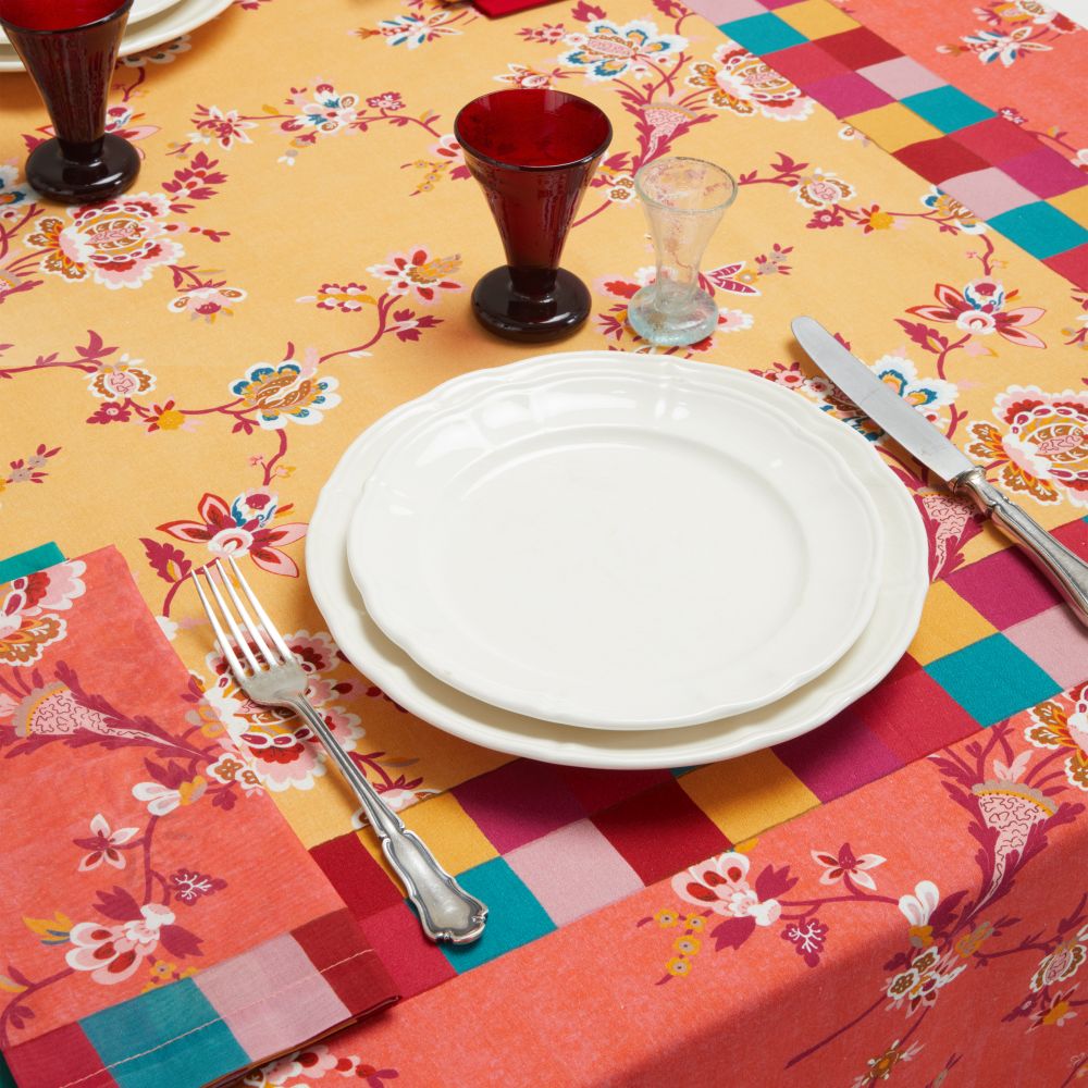 Tovaglia Lisa Corti Swiss Geranium Yellow quadrata 220x220cm