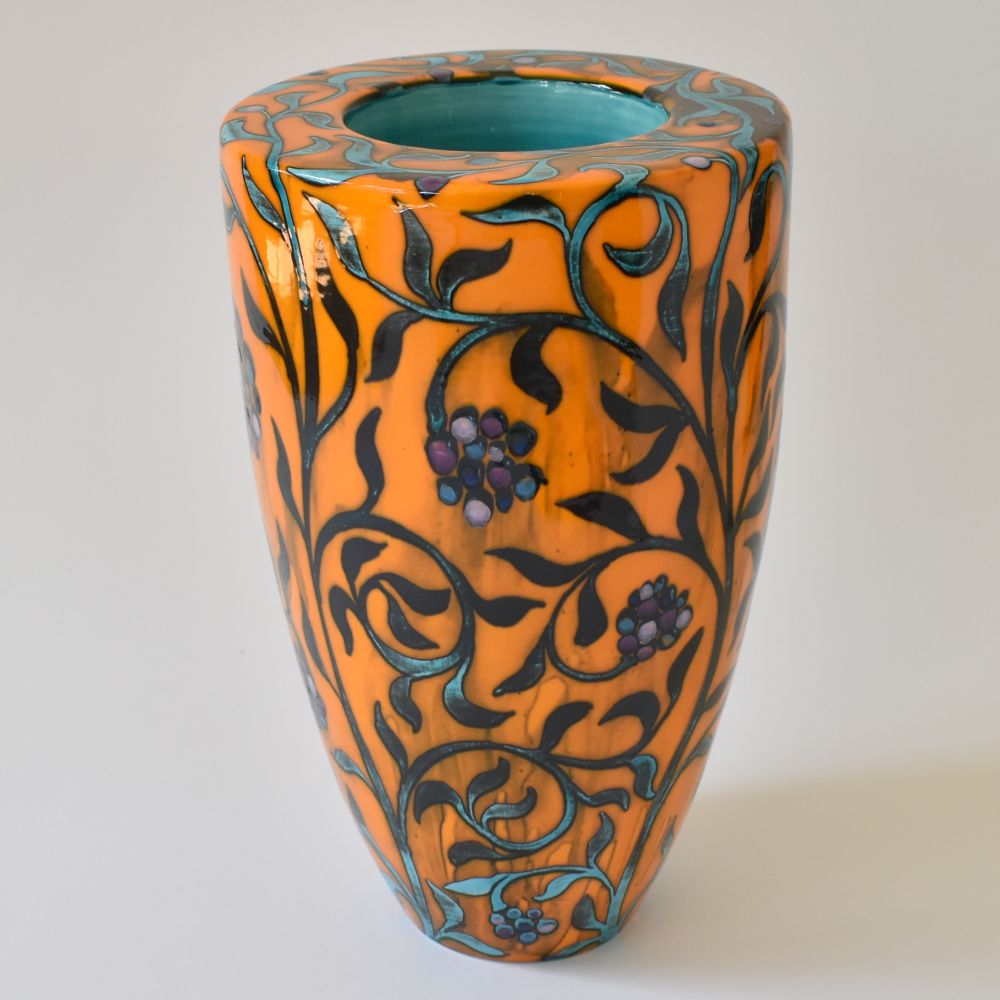 Marino Moretti Vaso a doppia parete con fiori