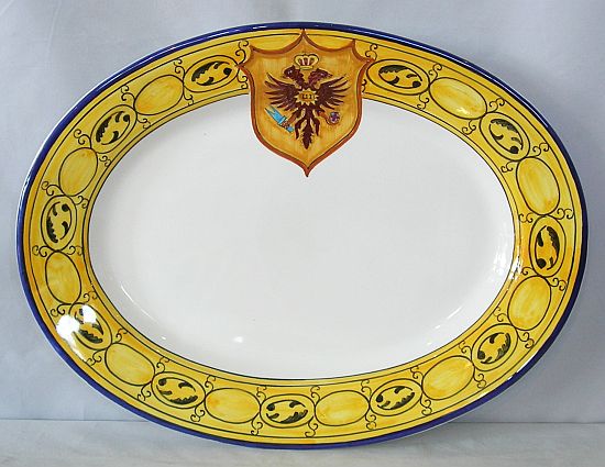 Piatto ovale Aquila Palio di Siena - 42 cm