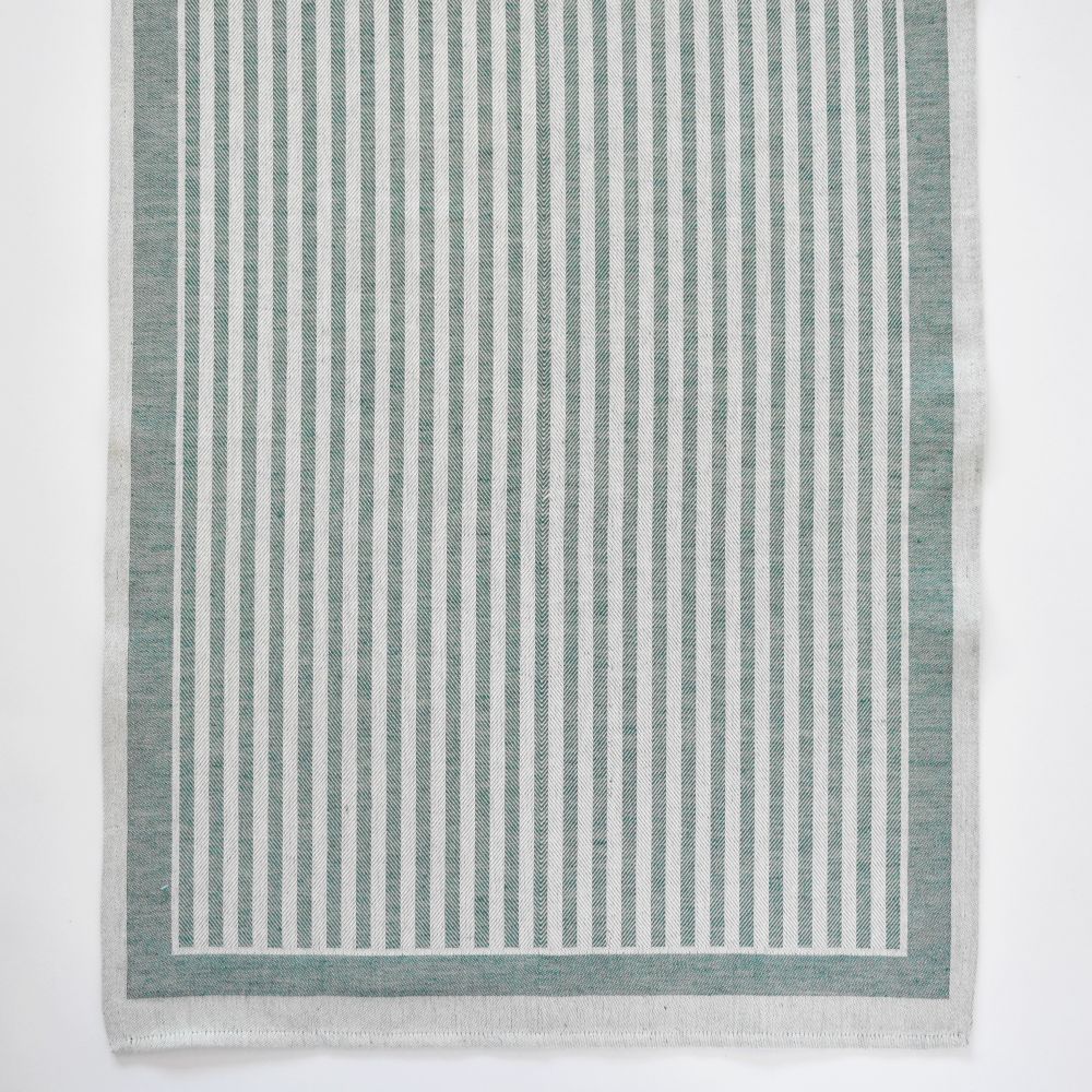 Tessitura Pardi Asciugapiatti Iris Stripe Jade Green