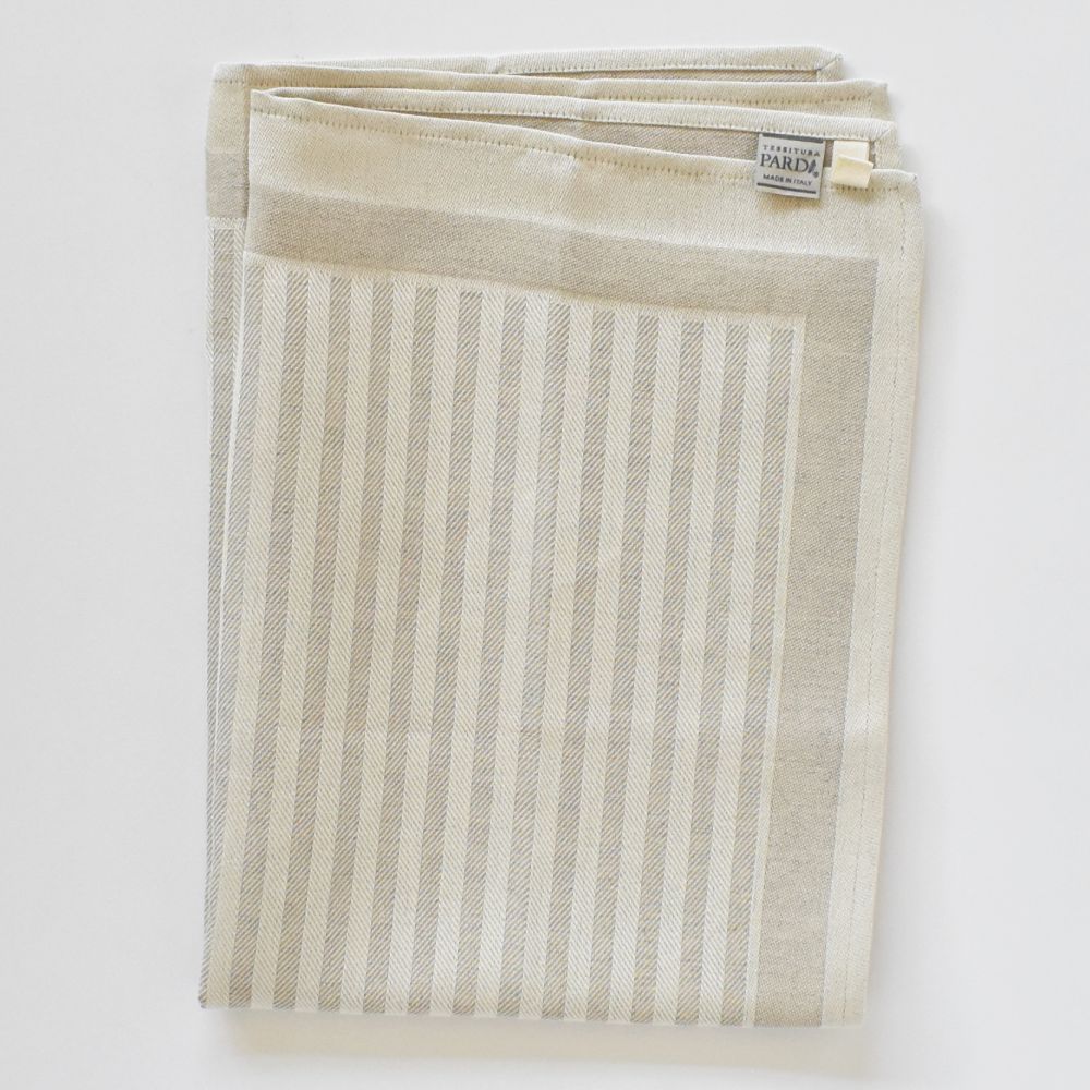 Tessitura Pardi Iris Stripe Asciugapiatti naturale
