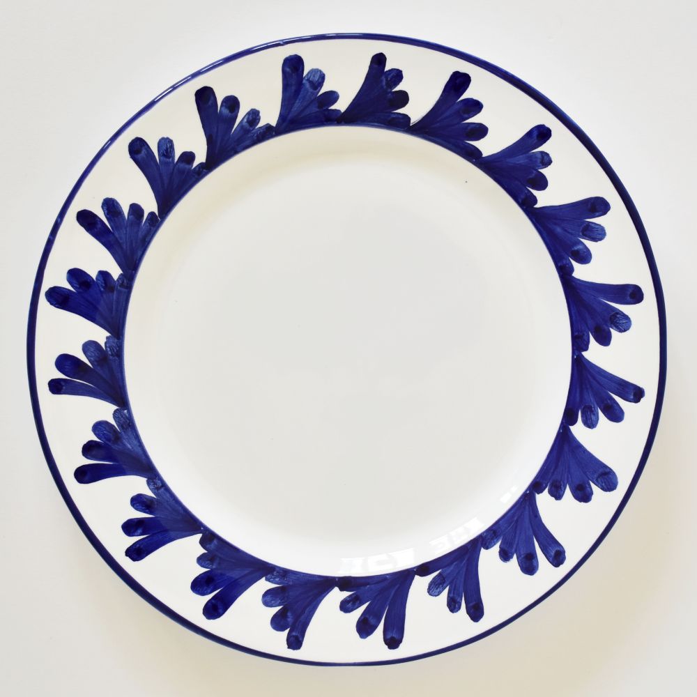 Piatto piano Semplice Piume Blu