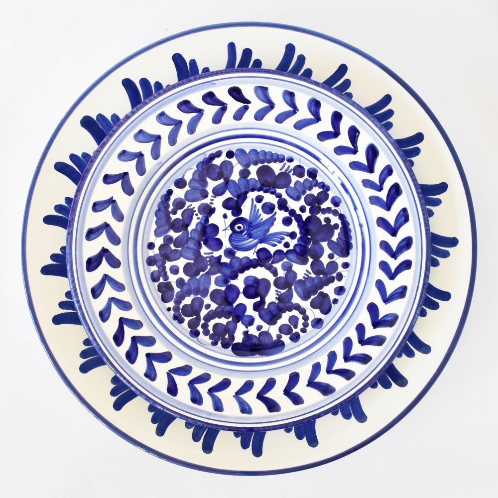 Piatto insalata Arabesco Blu Cobalto