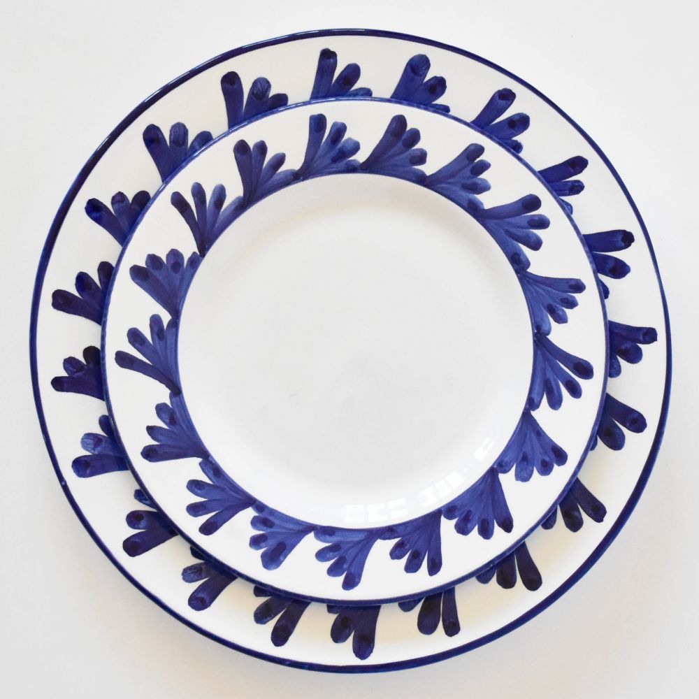 Piatto insalata Semplice Piume Blu
