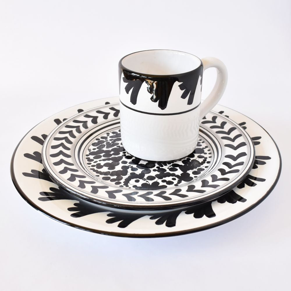 Tazza Semplice Piume Nera
