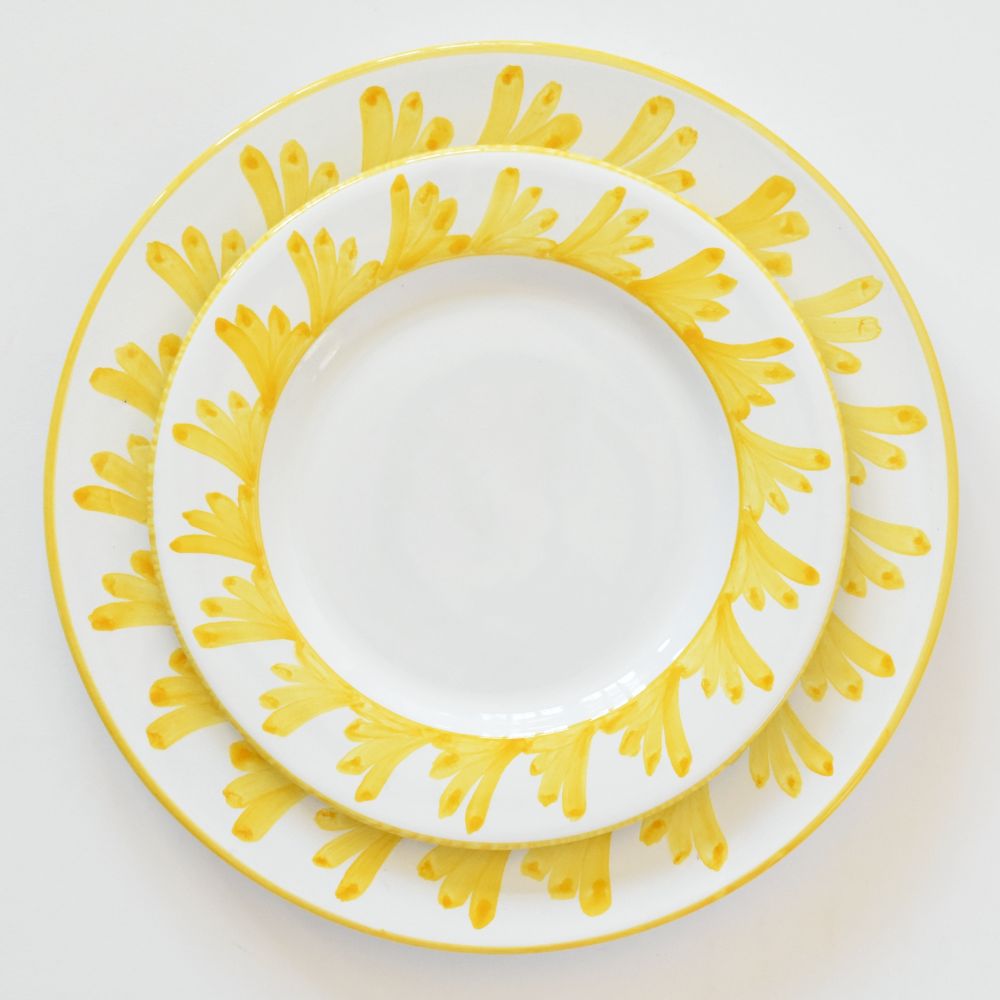 Semplice Piume Piatto piano Giallo