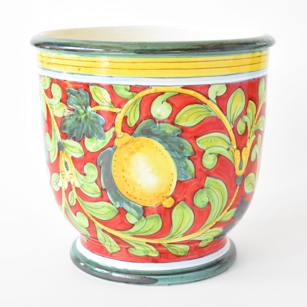 Vaso Pompei con piedini rossi 33cm