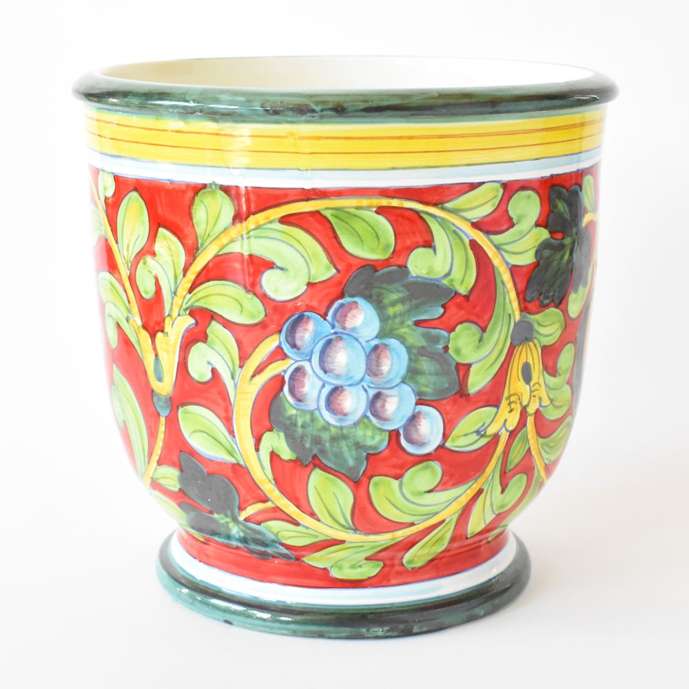 Vaso Pompei con piedini rossi 33cm