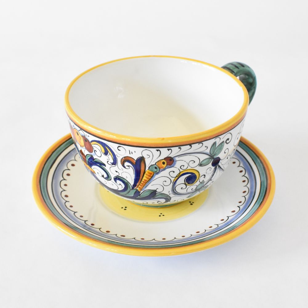 Tazza cappuccino con piattino Ricco Deruta