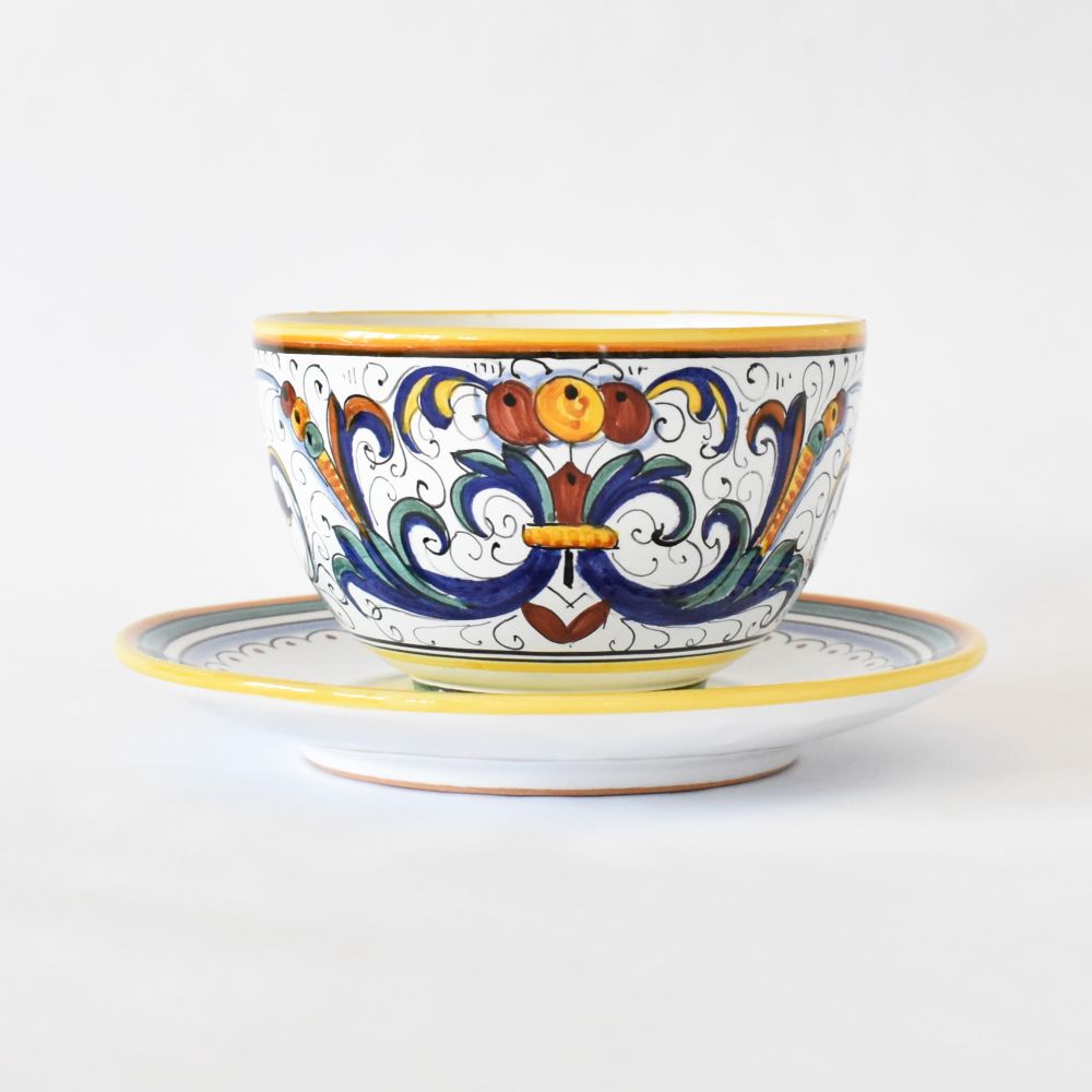 Tazza cappuccino con piattino Ricco Deruta