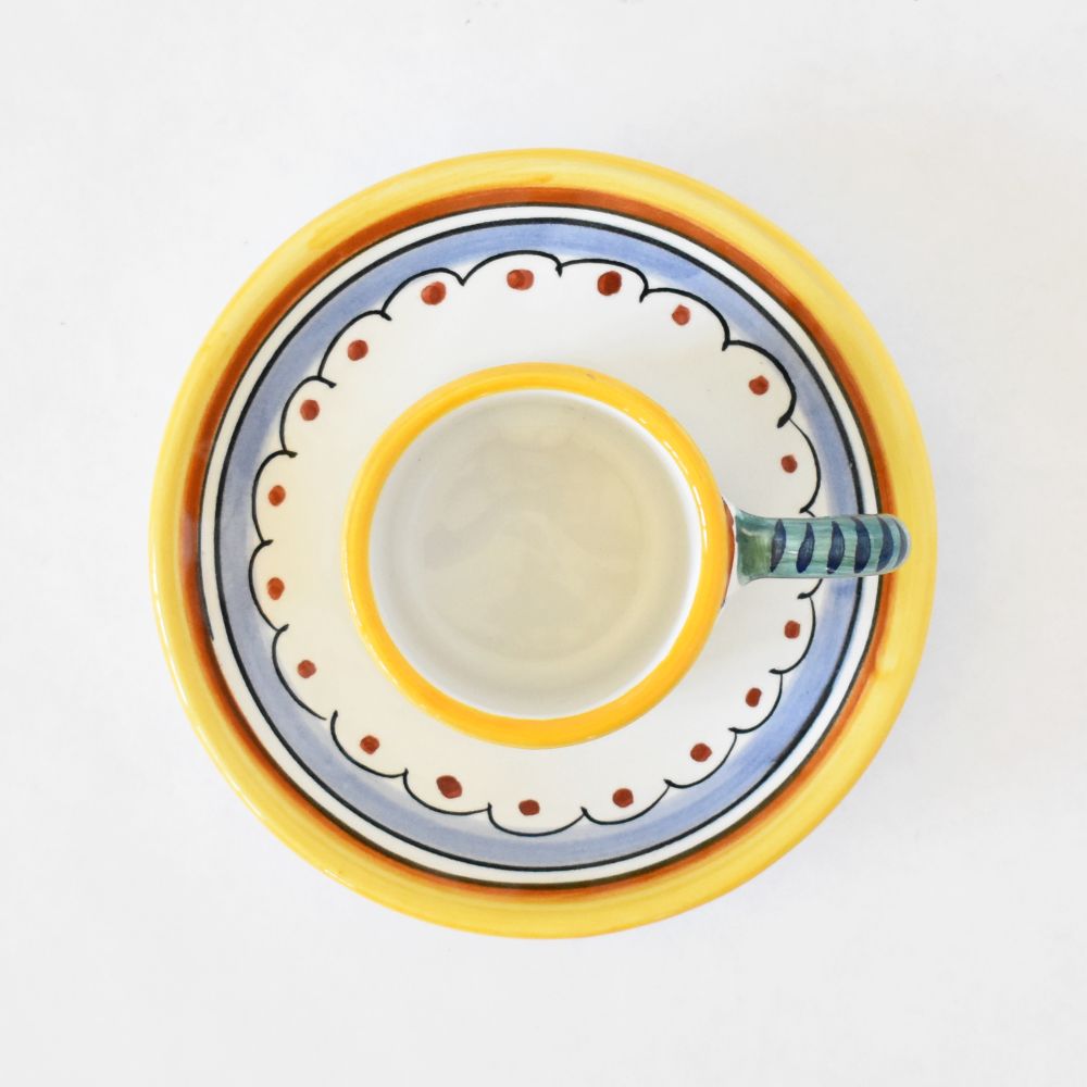 Tazzina espresso con piattino Ricco Deruta