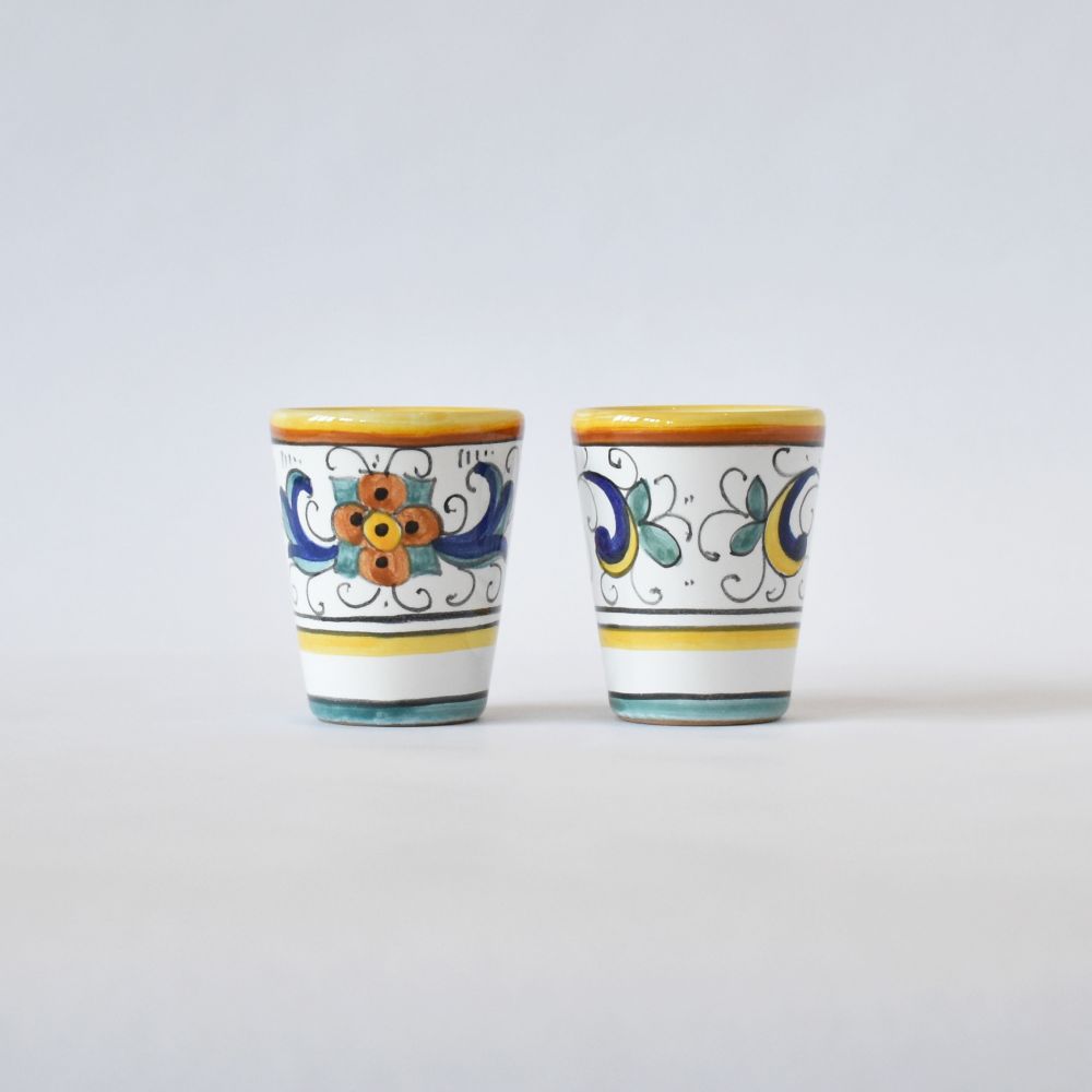 Bicchierini da liquore in ceramica Deruta Ricco - set da 2