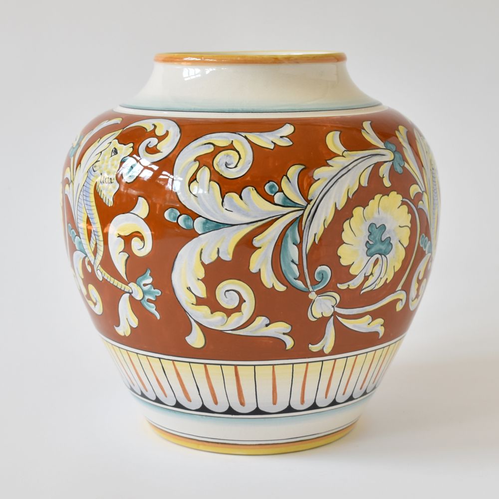 Talismano, vaso grande a forma di urna in terracotta