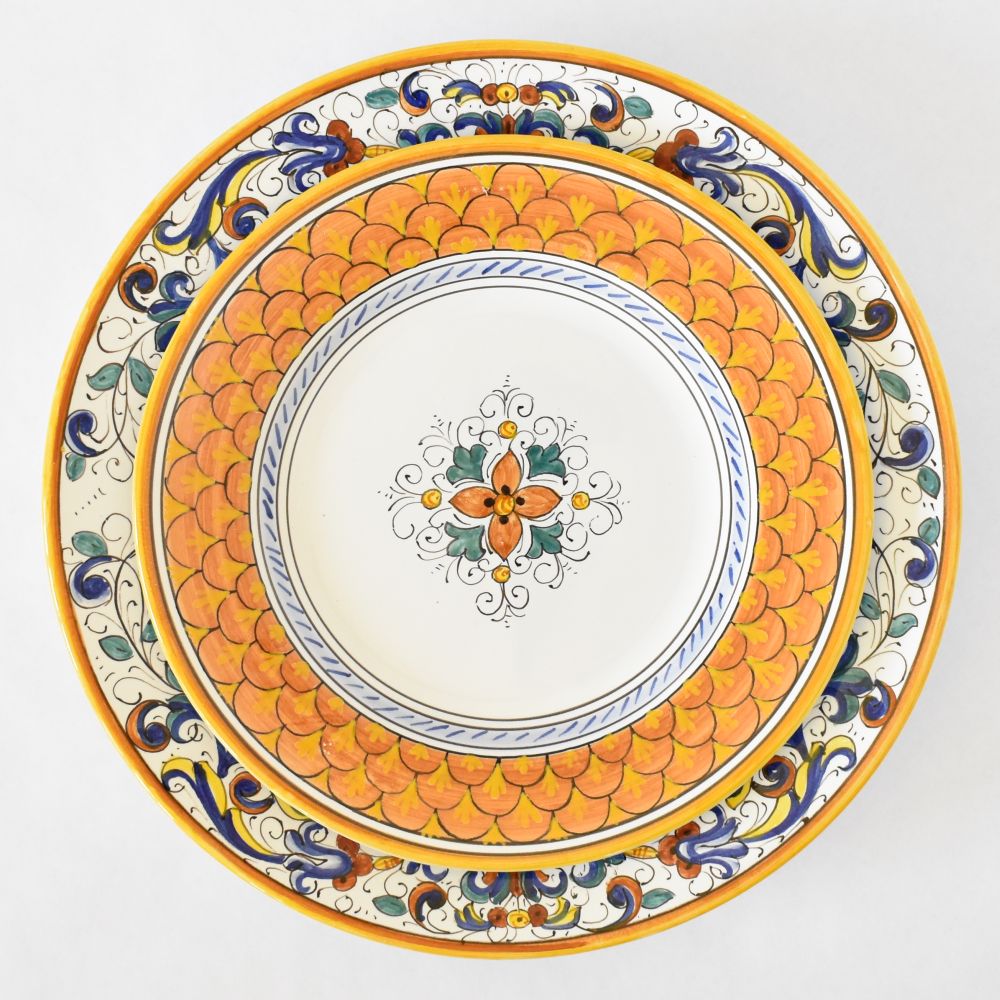Piatto da insalata in terracotta Squame