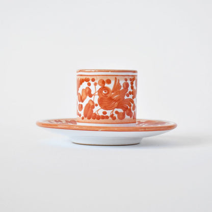 Tazzina da caffè espresso con piattino Arabesco Orange