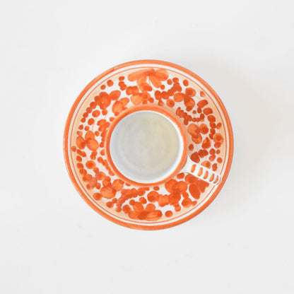 Tazzina da caffè espresso con piattino Arabesco Orange