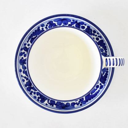 Tazza cappuccino con piattino Arabesco Blu Cobalto