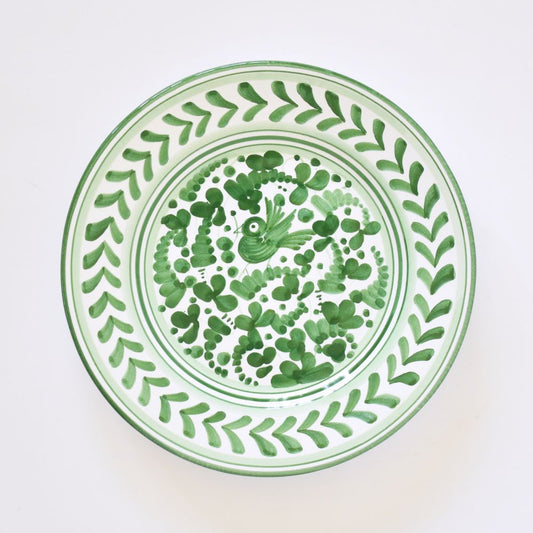 Piatto da insalata verde Arabesco