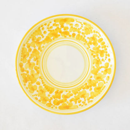 Tazza da cappuccino e piattino Arabesco Yellow