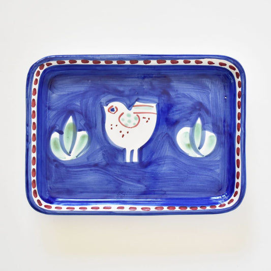Vassoio di pollo blu