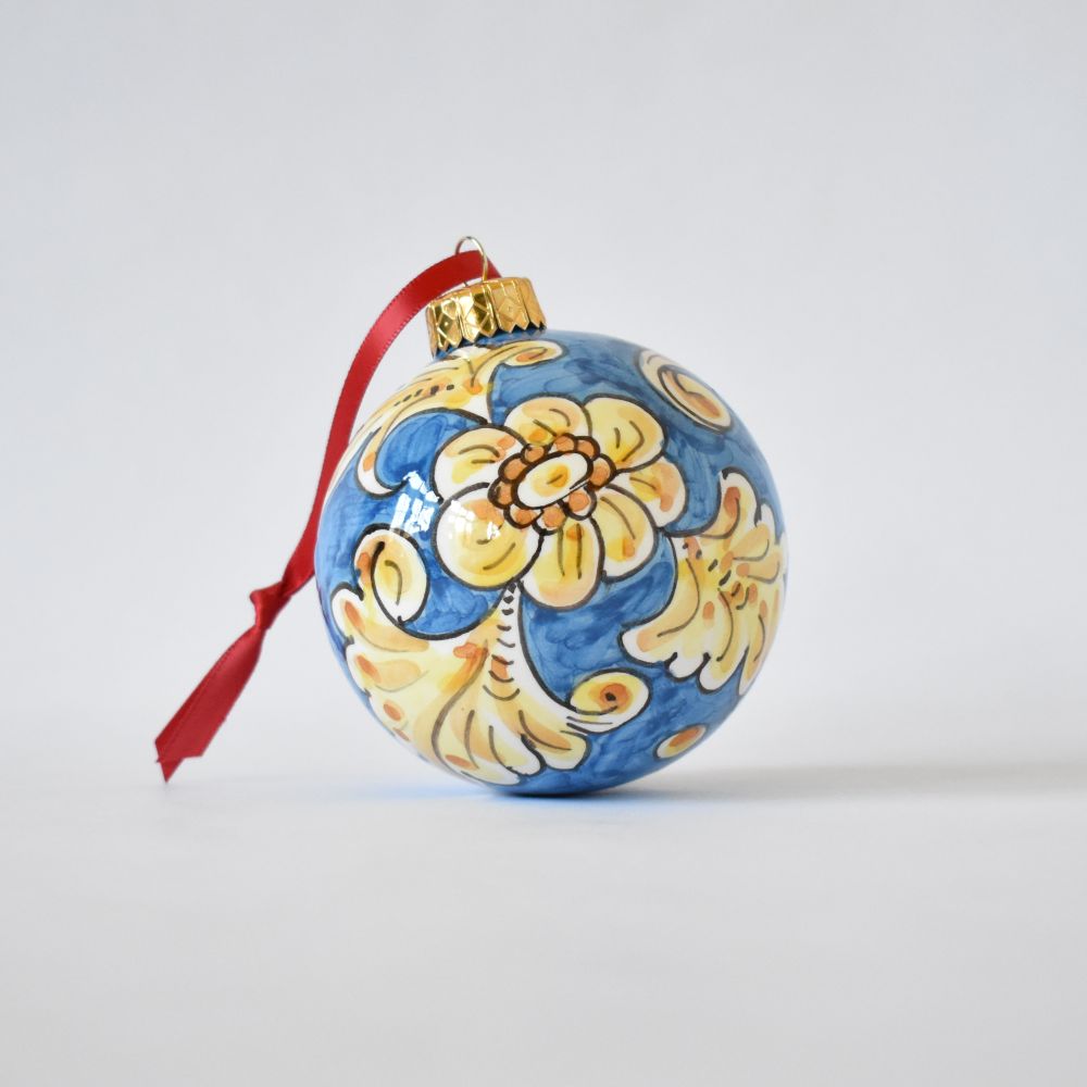 Ornamento Foglie Blu
