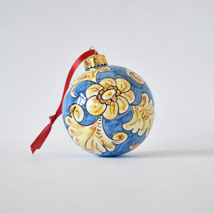 Ornamento Foglie Blu