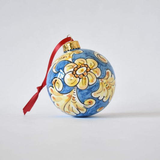 Ornamento Foglie Blu